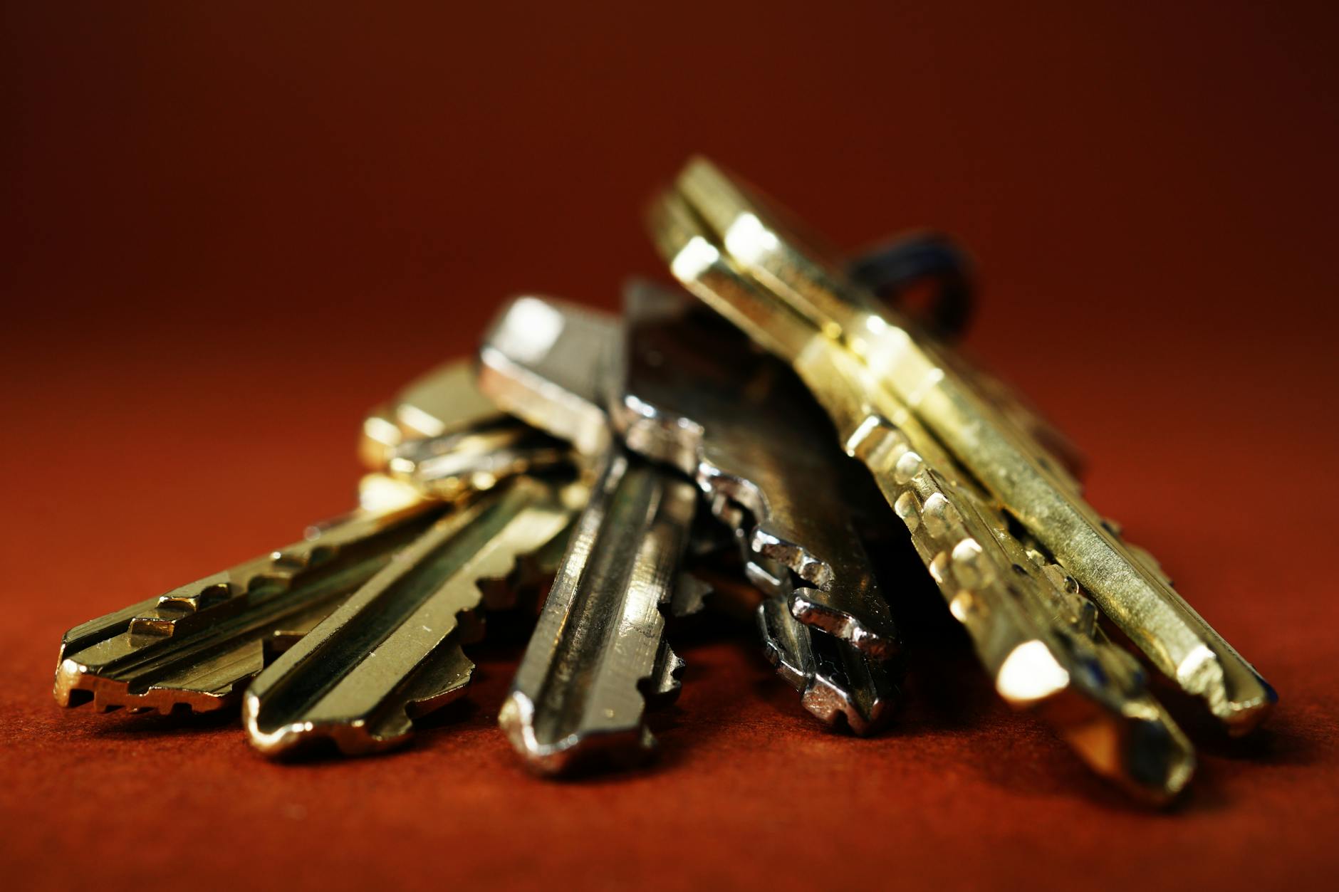 brass colored keys